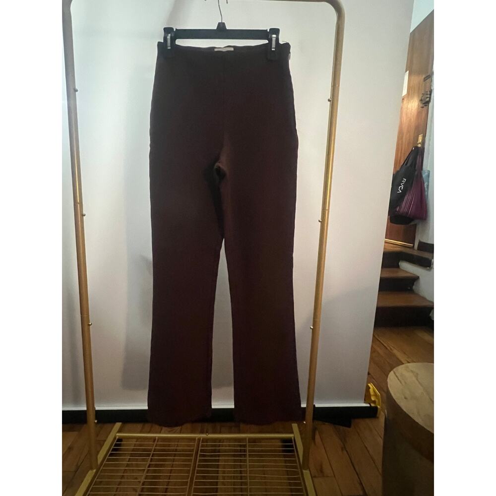 Reformation Stretch Dark Brown Vida Pants Size M
